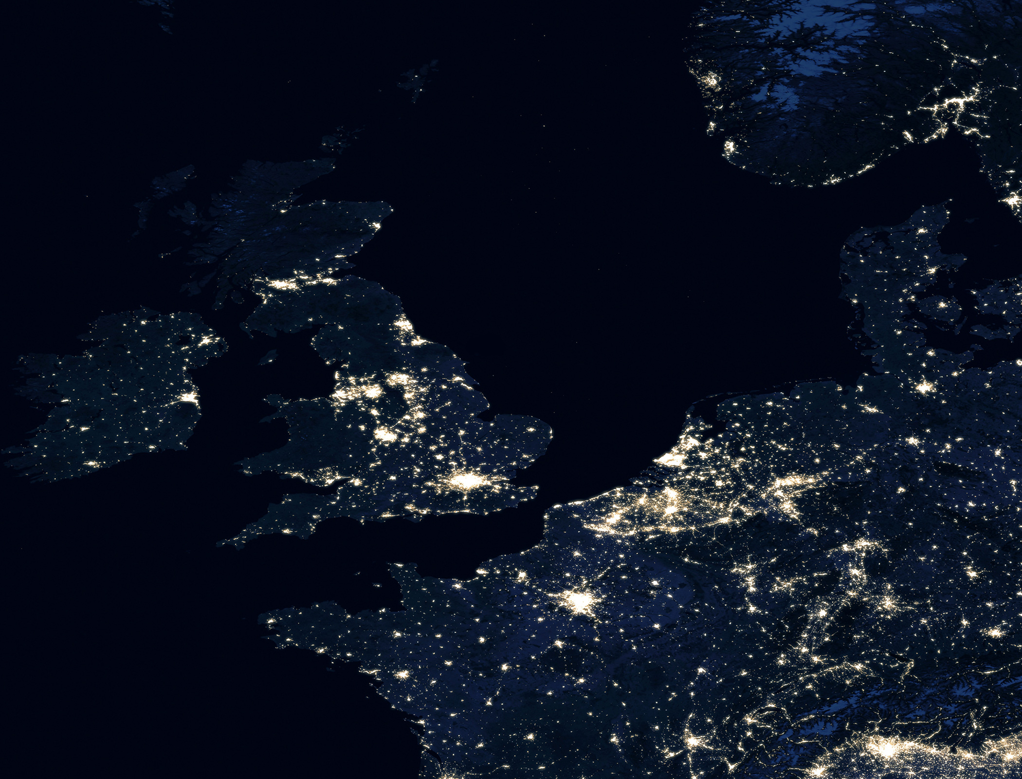 Night-time satellite images used to identify areas of poverty