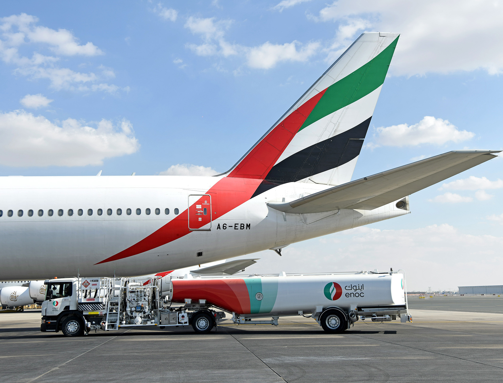 Emirates test flight runs plane engine entirely on sustainable aviation fuel