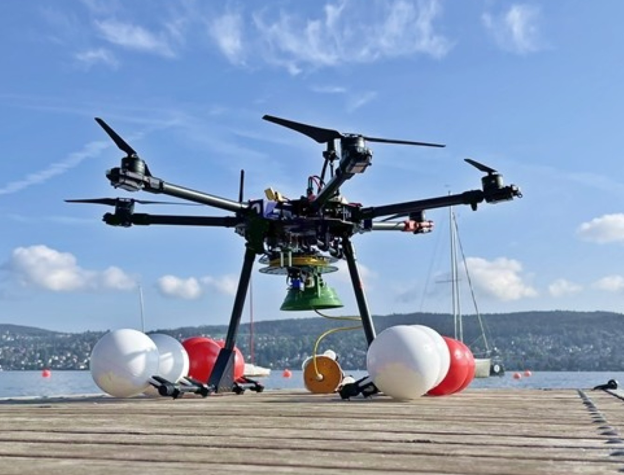 Shape-shifting drone both flies and dives to study aquatic environments