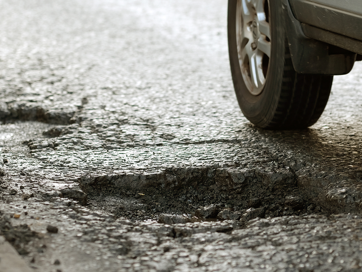 English roads plagued with potholes as resurfacing works fall to five-year low