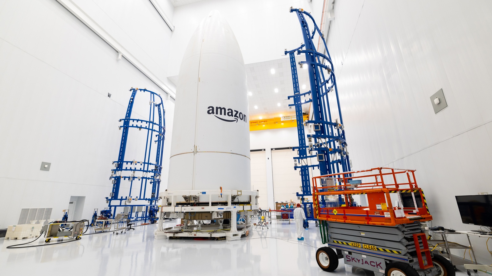 Amazon’s space-based broadband service to launch its first satellites next week