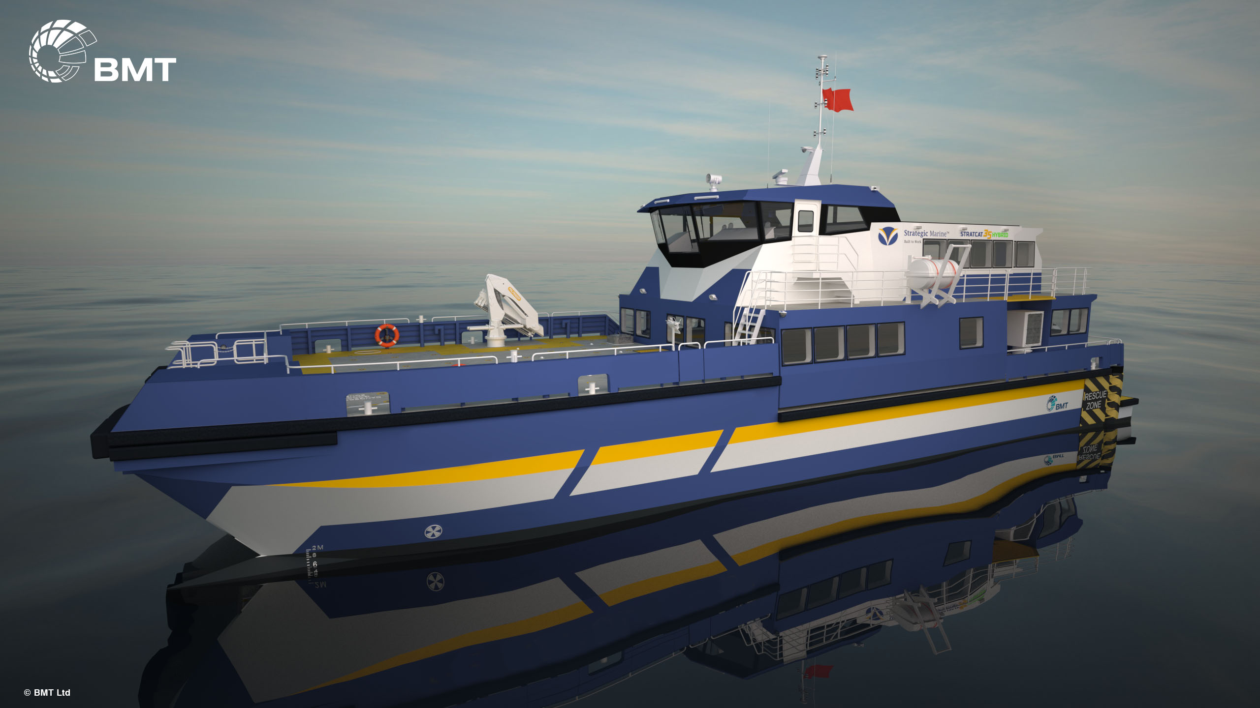 BMT and Strategic Marine Unveil Sustainable StratCat35 CTV at WindEnergy Hamburg