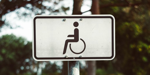 white disabled sign 