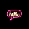 Neon hello sign
