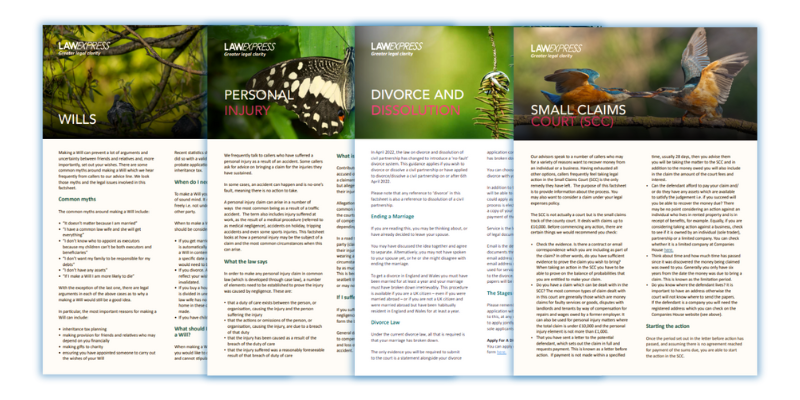 Screenshots of legal factsheets available on Foothold's website.