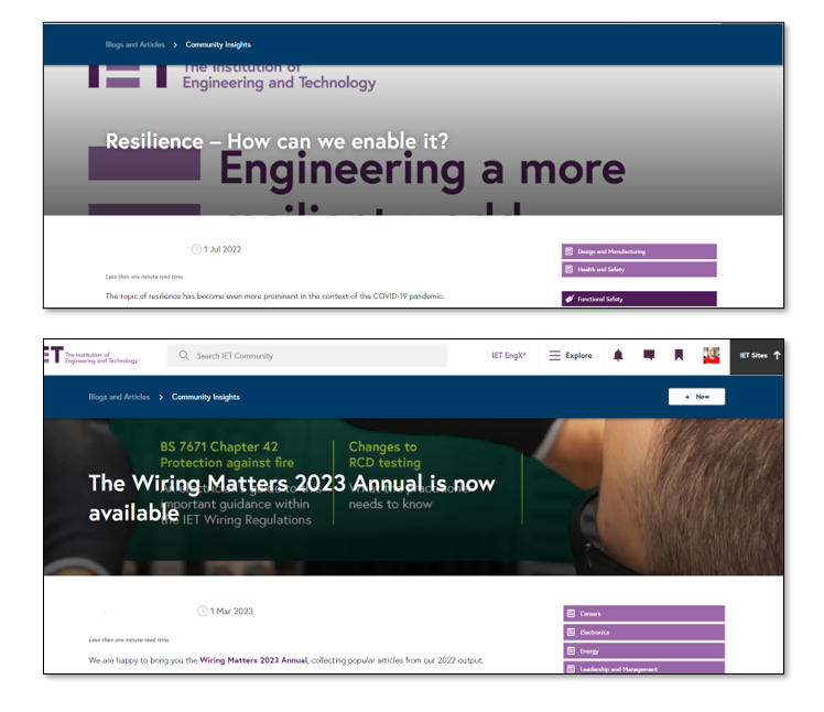 Examples of blog posts using images which have text across them which interfere with the title of the blog post