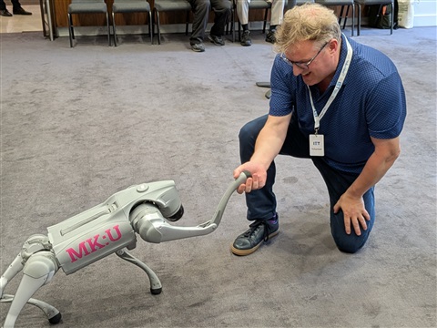 IET Volunteer with Robot dog