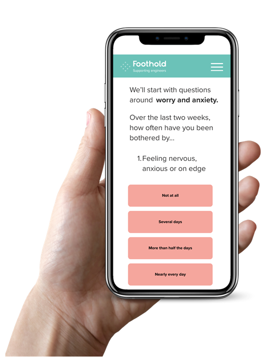 Foothold's Mental Health Check-In tool
