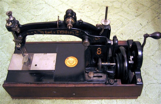 Another close-up of an old sewing machine