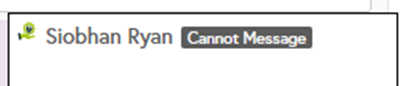Cannot message