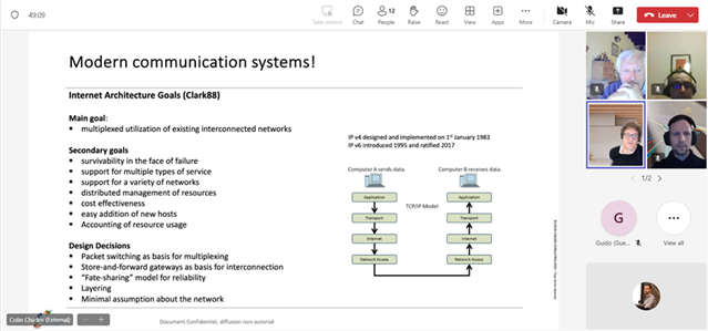  Slide showing modern communication systems