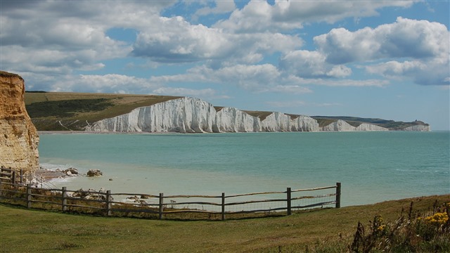 a view of the seven sisters shoreline in Sussex