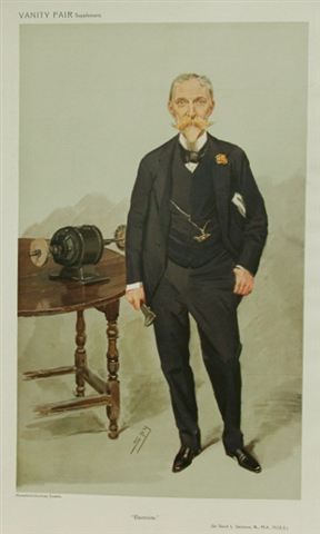 A portrait of Sir David Salomons by Sir Leslie Ward (“Spy”). Image is in the public domain.