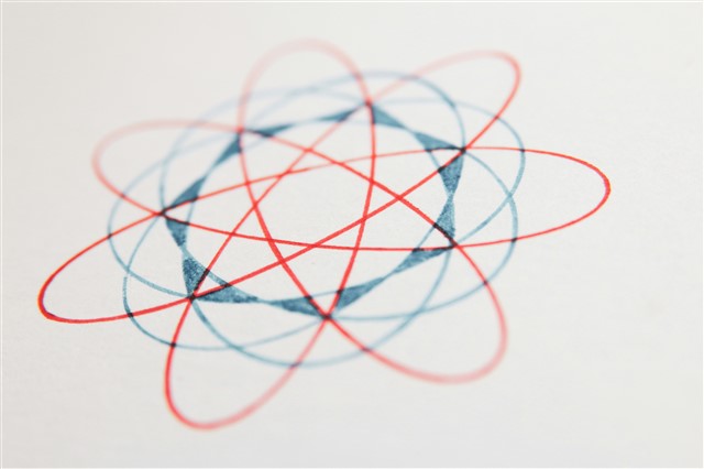 Oval coloured lines 