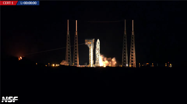 Liftoff of the Vulcan Centaur on January 8, 2024, by United Launch Alliance.