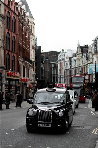 Cars in street