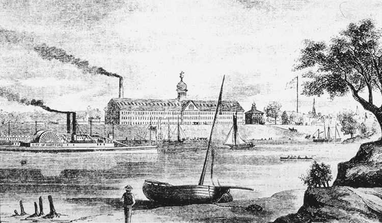 Drawing of an old factory